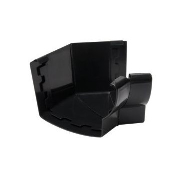 Angle intérieur de gouttière à coller - LG38 couleur Noir Nicoll | AIC385N