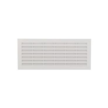 Grille de ventilation à visser ou à coller classique rectangulaire - hauteur 108mm - largeur 254mm couleur Blanc Nicoll | B111