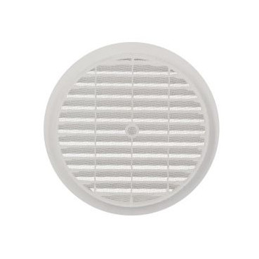 Grille de ventilation à visser ou à coller classique ronde diamètre Ø 150mm couleur Blanc Nicoll | B113