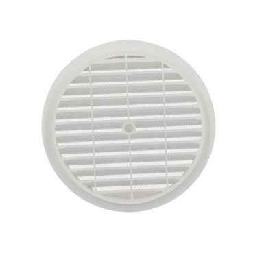 Grille de ventilation à visser ou à coller classique ronde diamètre Ø 150mm couleur Blanc Nicoll | B113