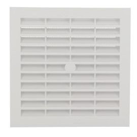 Grille de ventilation à visser ou à coller classique carrée - hauteur 154mm - largeur 154mm couleur Blanc Nicoll | B114