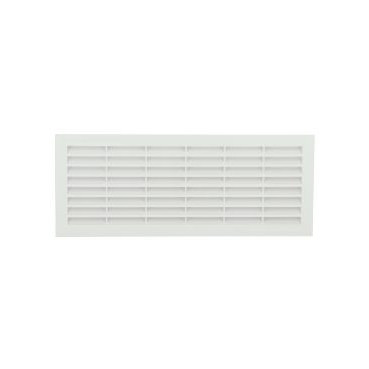 Grille de ventilation à visser ou à coller classique rectangulaire - hauteur 120mm - largeur 299mm couleur Blanc Nicoll | B151