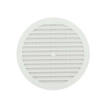 Grille de ventilation à visser ou à coller classique ronde diamètre Ø 175mm couleur Blanc Nicoll | B153