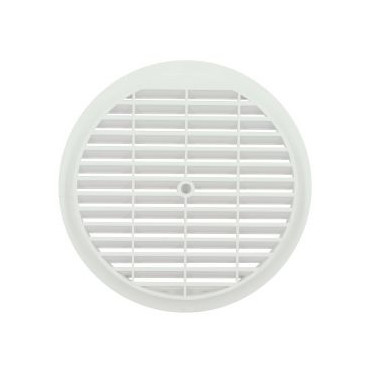 Grille de ventilation à visser ou à coller classique ronde diamètre Ø 175mm couleur Blanc Nicoll | B153