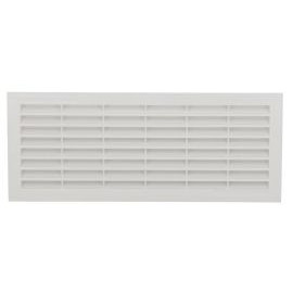 Grille de ventilation à visser ou à coller classique rectangulaire - hauteur 120mm - largeur 299mm couleur Blanc Nicoll | B161