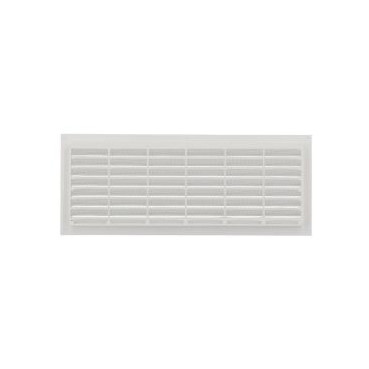 Grille de ventilation à visser ou à coller classique rectangulaire - hauteur 120mm - largeur 299mm couleur Blanc Nicoll | B161