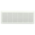 Image du produit : Grille de ventilation à visser ou à coller classique rectangulaire - hauteur 132mm - largeur 338mm couleur Blanc Nicoll | B211