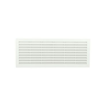 Grille de ventilation à visser ou à coller classique rectangulaire - hauteur 132mm - largeur 338mm couleur Blanc Nicoll | B211