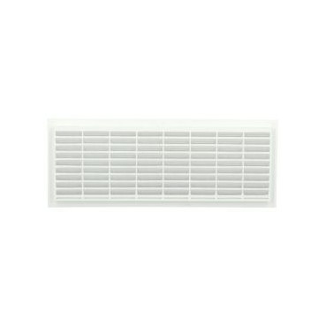 Grille de ventilation à visser ou à coller classique rectangulaire - hauteur 146mm - largeur 376mm couleur Blanc Nicoll | B261