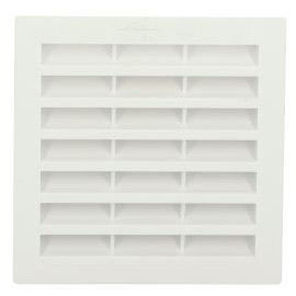 Grille de ventilation à visser ou à coller classique carrée - hauteur 122mm - largeur 122mm couleur Blanc Nicoll | B64