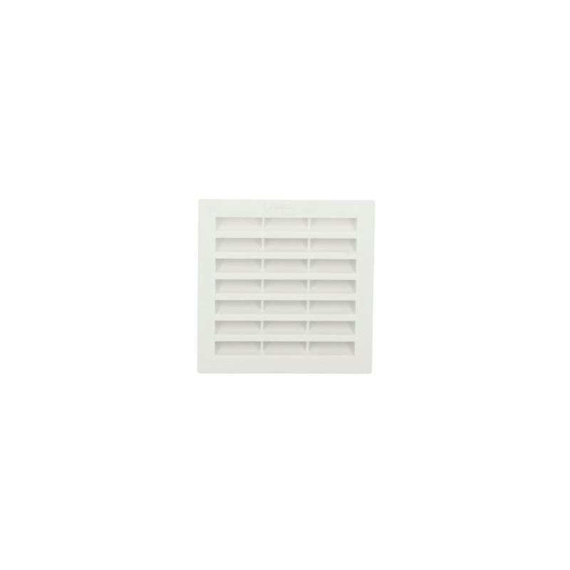 Grille de ventilation à visser ou à coller classique carrée - hauteur 122mm - largeur 122mm couleur Blanc Nicoll | B64