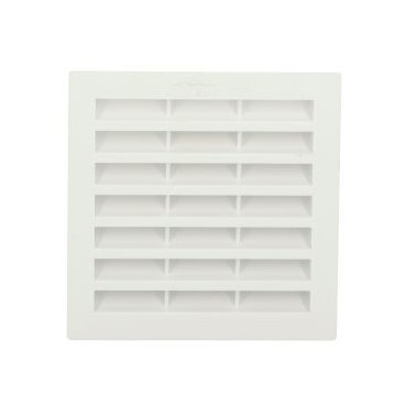 Grille de ventilation à visser ou à coller classique carrée - hauteur 122mm - largeur 122mm couleur Blanc Nicoll | B64