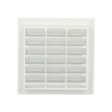 Grille de ventilation à visser ou à coller classique carrée - hauteur 122mm - largeur 122mm couleur Blanc Nicoll | B64