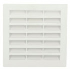 Image du produit : Grille de ventilation à visser ou à coller classique carrée - hauteur 122mm - largeur 122mm couleur Blanc Nicoll | B64