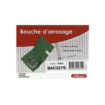 Bouche d'arrosage à robinet - hauteur 140mm - largeur 200mm - longueur 200mm couleur Sable Nicoll | BAC227S