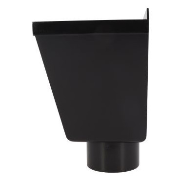 Boîte à eau trapèze de gouttière Ø 100 diamètre Ø 100mm couleur Noir Nicoll | BAO100N-V83