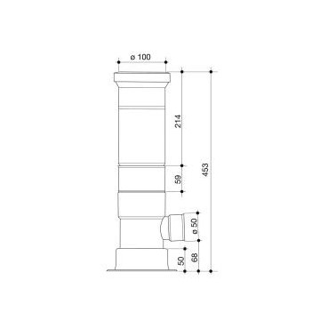 Kit culotte m/f pmr diamètre Ø 100mm x 50mm Nicoll | BT68PMR