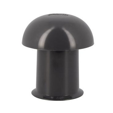 Chapeau de ventilation simple avec moustiquaire diamètre Ø 40mm x 80mm couleur Gris anthracite Nicoll | CC4M