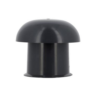 Chapeau de ventilation simple sans moustiquaire diamètre Ø 63mm x 108mm couleur Gris anthracite Nicoll | CC6