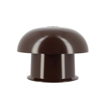 Chapeau de ventilation simple avec moustiquaire diamètre Ø 80mm x 138mm couleur Marron Nicoll | CCT8M