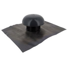 Chapeau de ventilation avec collerette d'étenchéité sans moustiquaire diamètre Ø 100mm - largeur 165mm - longueur 400mm couleur Gris anthracite Nicoll | CD10