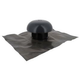 Chapeau de ventilation avec collerette d'étenchéité avec moustiquaire diamètre Ø 100mm - largeur 165mm - longueur 400mm couleur Gris anthracite Nicoll | CD10M