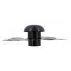 Image du produit : Chapeau de ventilation avec collerette d'étenchéité avec moustiquaire diamètre Ø 100mm - largeur 165mm - longueur 400mm couleur Gris anthracite Nicoll | CD10M