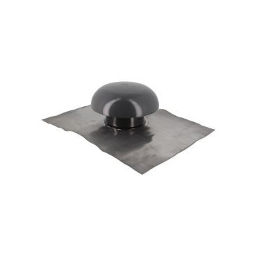 Chapeau de ventilation avec collerette d'étenchéité sans moustiquaire diamètre Ø 110mm - largeur 204mm - longueur 450mm couleur Gris anthracite Nicoll | CD11