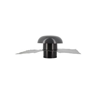 Chapeau de ventilation avec collerette d'étenchéité sans moustiquaire diamètre Ø 110mm - largeur 204mm - longueur 450mm couleur Gris anthracite Nicoll | CD11