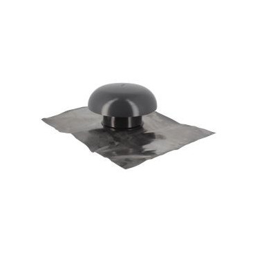 Chapeau de ventilation avec collerette d'étenchéité avec moustiquaire diamètre Ø 110mm - largeur 204mm - longueur 450mm couleur Gris anthracite Nicoll | CD11M