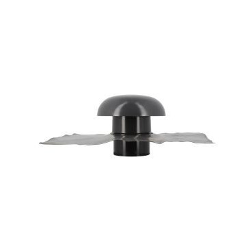 Chapeau de ventilation avec collerette d'étenchéité avec moustiquaire diamètre Ø 110mm - largeur 204mm - longueur 450mm couleur Gris anthracite Nicoll | CD11M