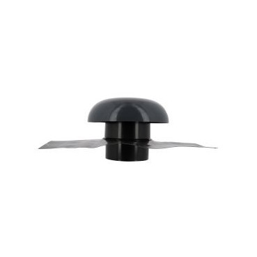 Chapeau de ventilation avec collerette d'étenchéité sans moustiquaire diamètre Ø 140mm - largeur 257mm - longueur 450mm couleur Gris anthracite Nicoll | CD14