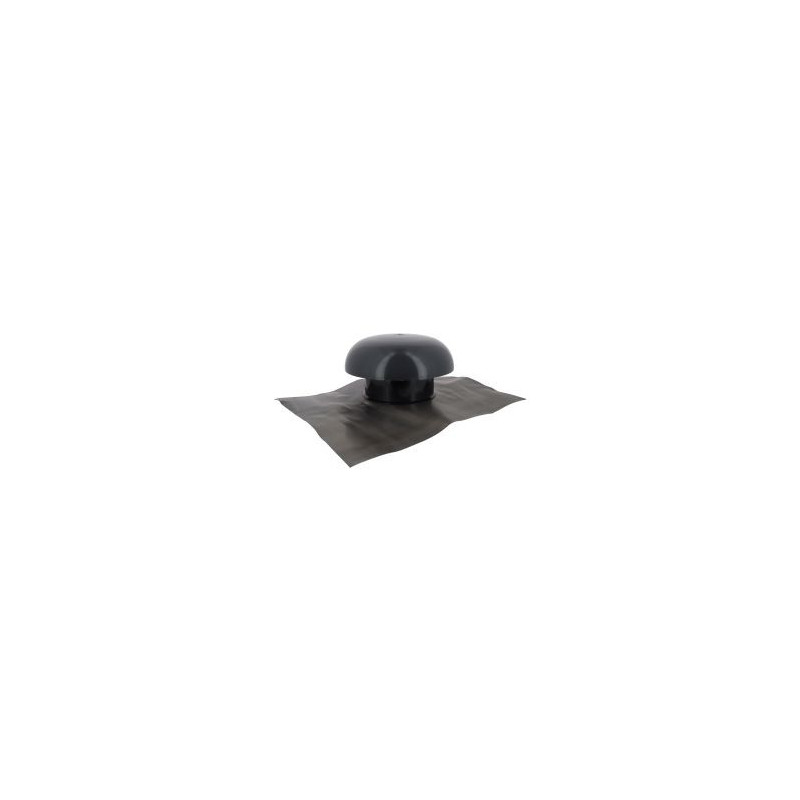 Chapeau de ventilation avec collerette d'étenchéité sans moustiquaire diamètre Ø 160mm - largeur 257mm - longueur 500mm couleur Gris anthracite Nicoll | CD16