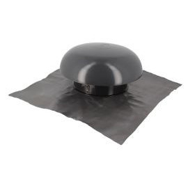 Chapeau de ventilation avec collerette d'étenchéité avec moustiquaire diamètre Ø 200mm - largeur 309mm - longueur 500mm couleur Gris anthracite Nicoll | CD20M