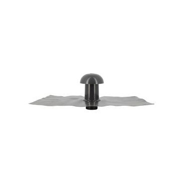 Chapeau de ventilation avec collerette d'étenchéité sans moustiquaire diamètre Ø 40mm - largeur 80mm - longueur 350mm couleur Gris anthracite Nicoll | CD4