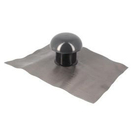 Chapeau de ventilation avec collerette d'étenchéité sans moustiquaire diamètre Ø 63mm - largeur 117mm - longueur 400mm couleur Gris anthracite Nicoll | CD6