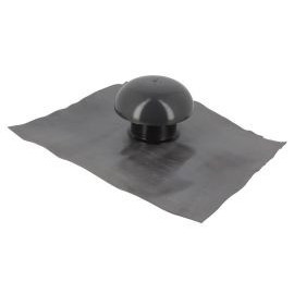 Chapeau de ventilation avec collerette d'étenchéité sans moustiquaire diamètre Ø 75mm - largeur 139mm - longueur 400mm couleur Gris anthracite Nicoll | CD7