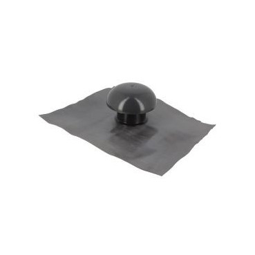 Chapeau de ventilation avec collerette d'étenchéité sans moustiquaire diamètre Ø 75mm - largeur 139mm - longueur 400mm couleur Gris anthracite Nicoll | CD7