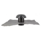 Image du produit : Chapeau de ventilation avec collerette d'étenchéité sans moustiquaire diamètre Ø 75mm - largeur 139mm - longueur 400mm couleur Gris anthracite Nicoll | CD7