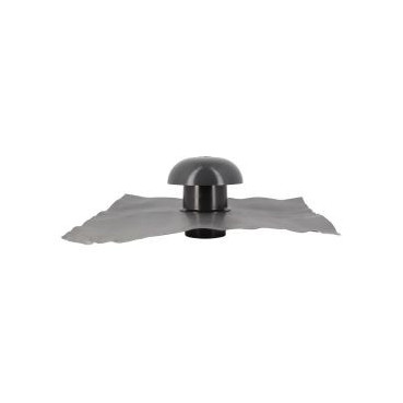 Nicoll 400 x 330 - 75 mm chapeaux de ventilation avec collerette  d'étanchéité en plomb incorporée - anthracite - CD7 - Semmatec