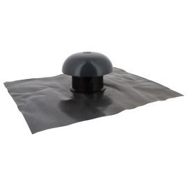 Chapeau de ventilation avec collerette d'étenchéité sans moustiquaire diamètre Ø 80mm - largeur 139mm - longueur 400mm couleur Gris anthracite Nicoll | CD8