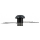 Image du produit : Chapeau de ventilation avec collerette d'étenchéité sans moustiquaire diamètre Ø 80mm - largeur 139mm - longueur 400mm couleur Gris anthracite Nicoll | CD8