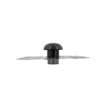 Chapeau de ventilation avec collerette d'étenchéité sans moustiquaire diamètre Ø 80mm - largeur 139mm - longueur 400mm couleur Gris anthracite Nicoll | CD8