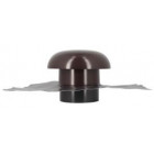 Image du produit : Chapeau de ventilation avec collerette d'étenchéité avec moustiquaire diamètre Ø 160mm - largeur 257mm - longueur 500mm couleur Marron Nicoll | CDT16M