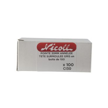 Boîte de 100 clous inox pour fixation bandeau couleur Gris Nicoll | CI30