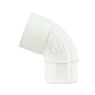 Coude pour tube de descente cylindrique Ø 50 diamètre Ø 50mm couleur Blanc Nicoll | CJ6GTB