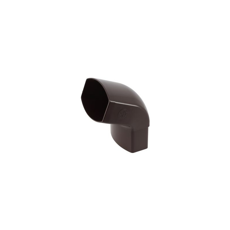 Coude pour tube de descente ovoïde 90x56 diamètre Ø 90mm x 56mm couleur Marron Nicoll | CN6GTM