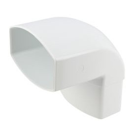 Coude pour tube de descente ovoïde 90x56 diamètre Ø 90mm x 56mm couleur Blanc Nicoll | CN8GTB