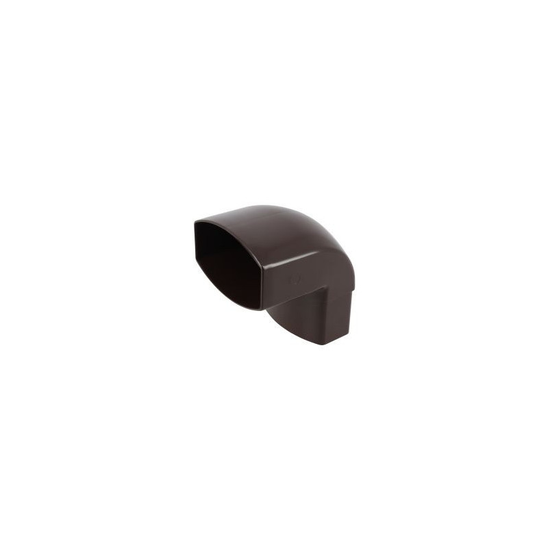 Coude pour tube de descente ovoïde 90x56 diamètre Ø 90mm x 56mm couleur Marron Nicoll | CN8GTM