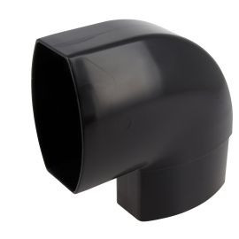 Coude de changement d'orientation pour tube de descente ovoïde 90x56 diamètre Ø 90mm x 56mm couleur Noir Nicoll | CN9GTN